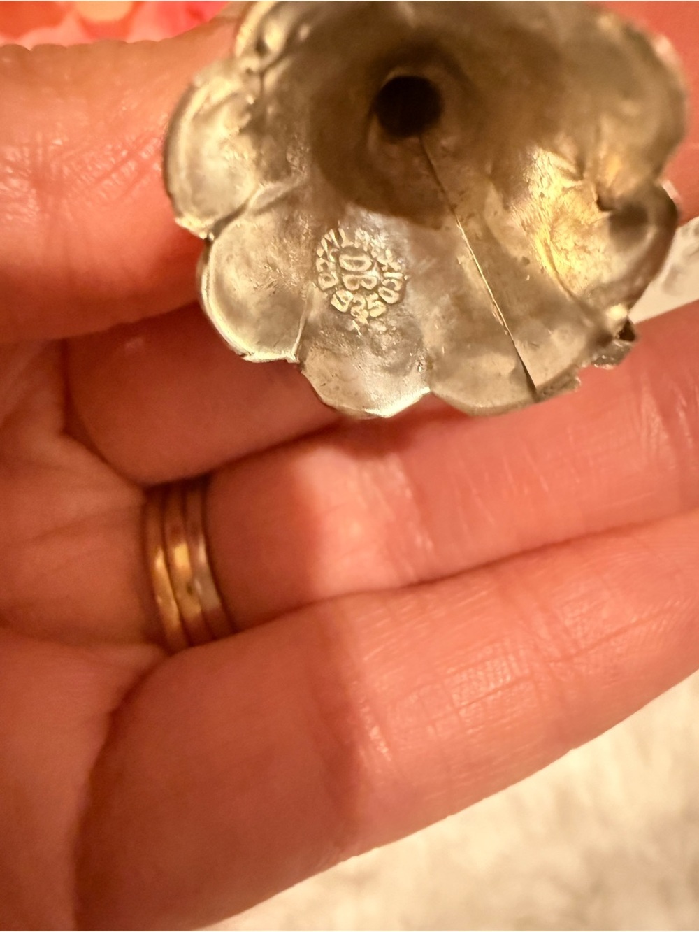 Vintage Sterling Silver Perfume Funnel Floral 925 Mini Antique Vanity Tool - Picture 7 of 10